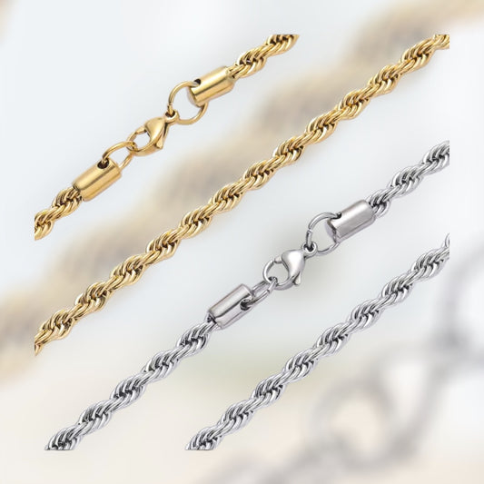 Halskette „Robe“ silver/gold 5mm